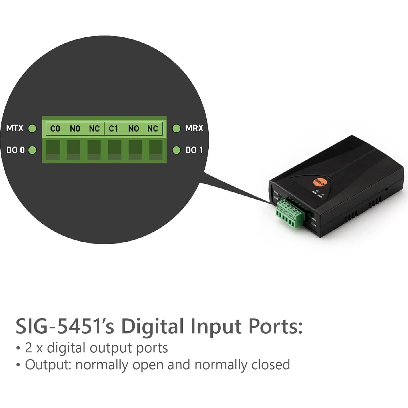 Puerta de Salida Digital IoT Sollae SIG-5451, 2 Relés
