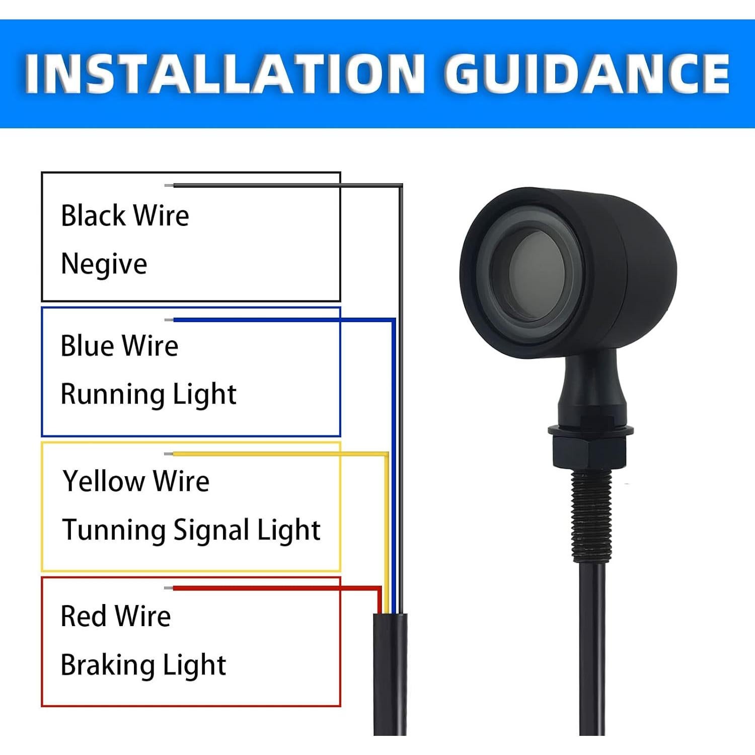Señales de Giro LED BOSYCY FBM-2051-REAR-BK 2 Pcs