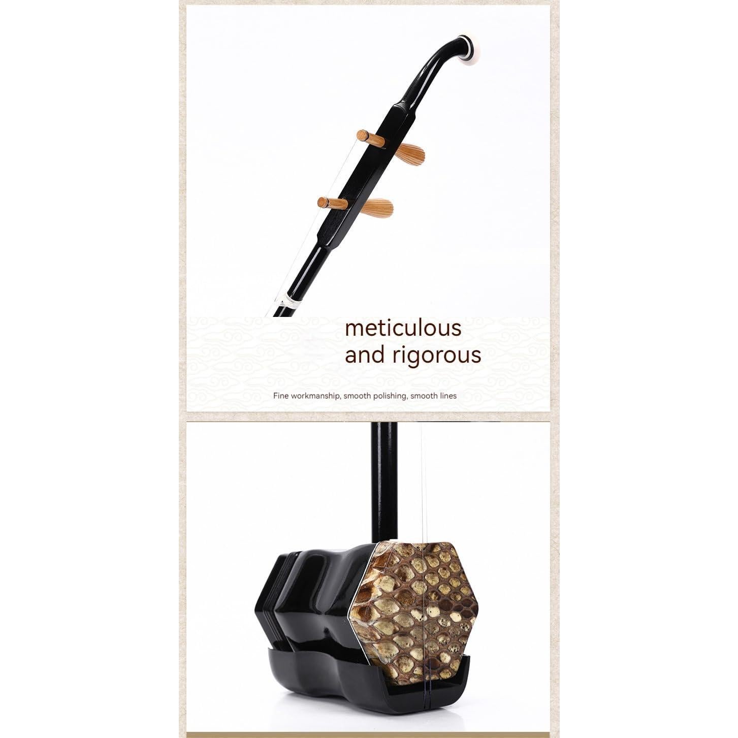 Erhu Chino para Principiantes 2 Cuerdas 81 cm Artesanal