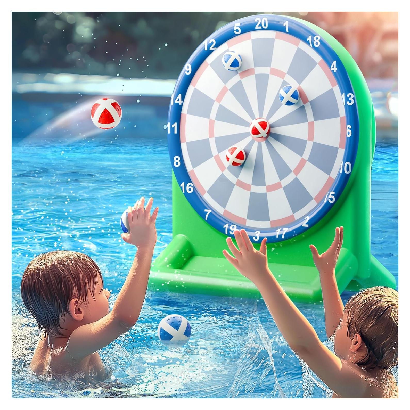 Juego de Agua Inflable iPlay, iLearn Dardos para Piscina Verde
