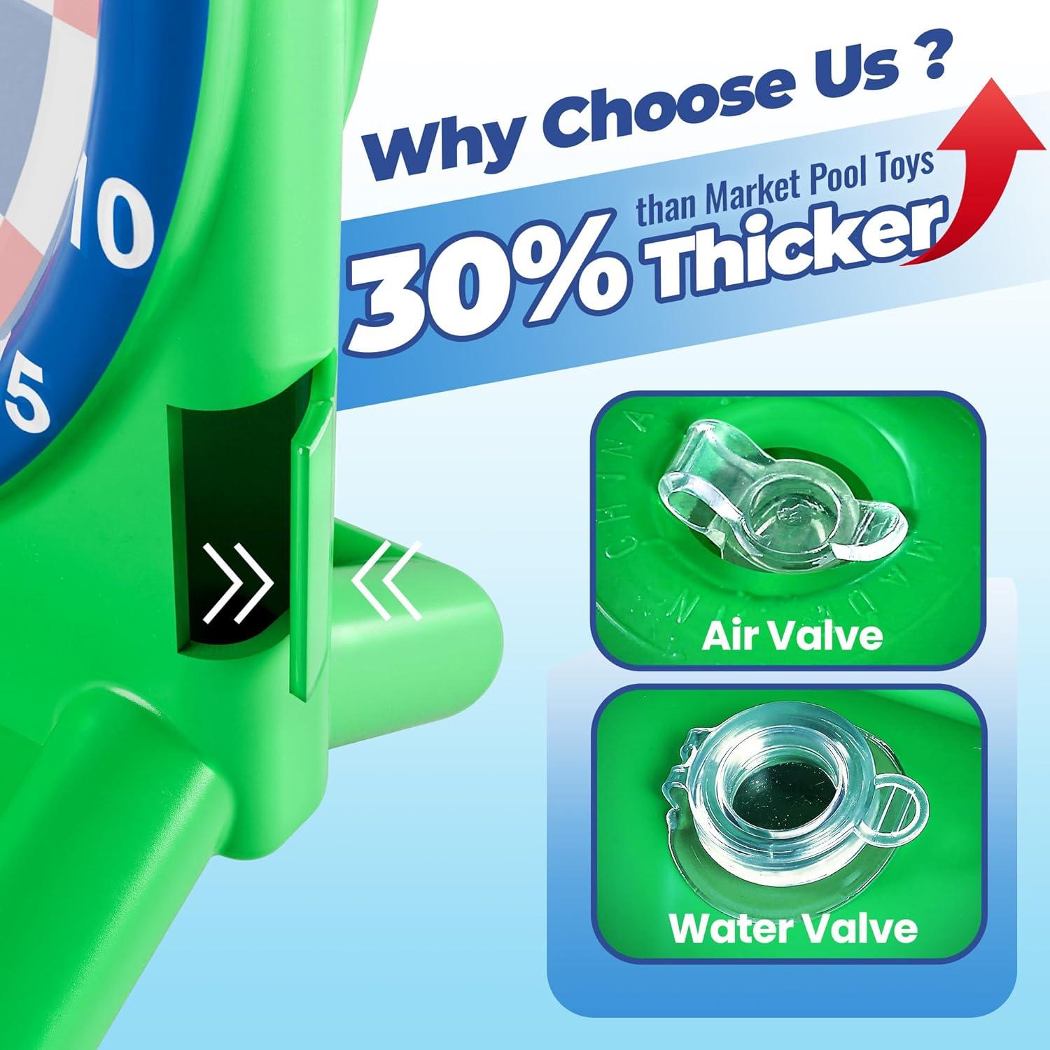 Juego de Agua Inflable iPlay, iLearn Dardos para Piscina Verde