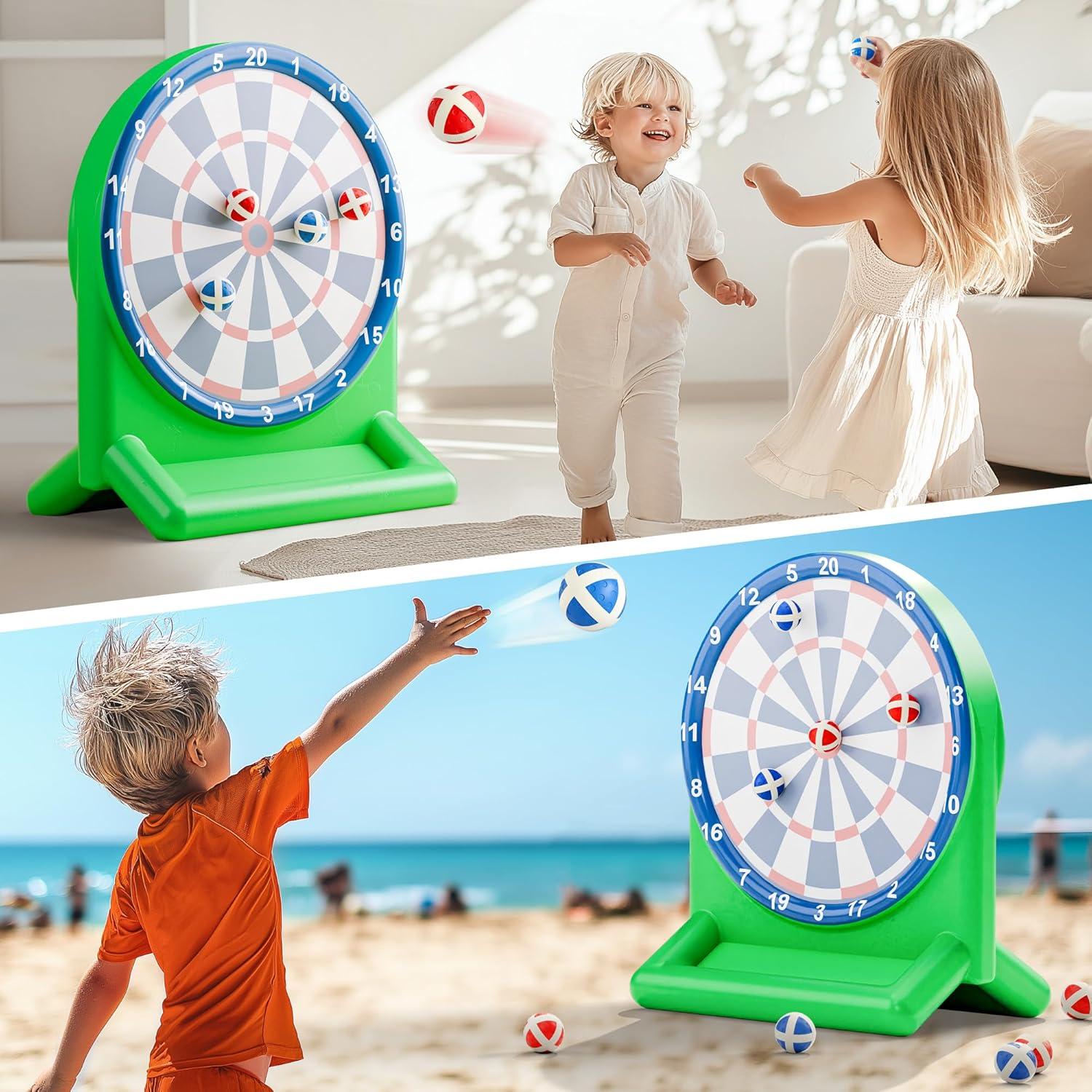 Juego de Agua Inflable iPlay, iLearn Dardos para Piscina Verde