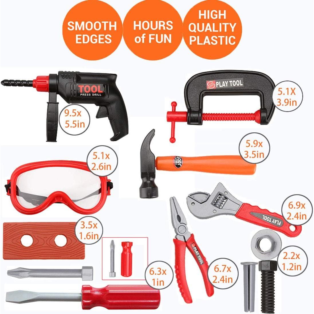 Juego de herramientas para niños KEJIH 21 piezas con caja