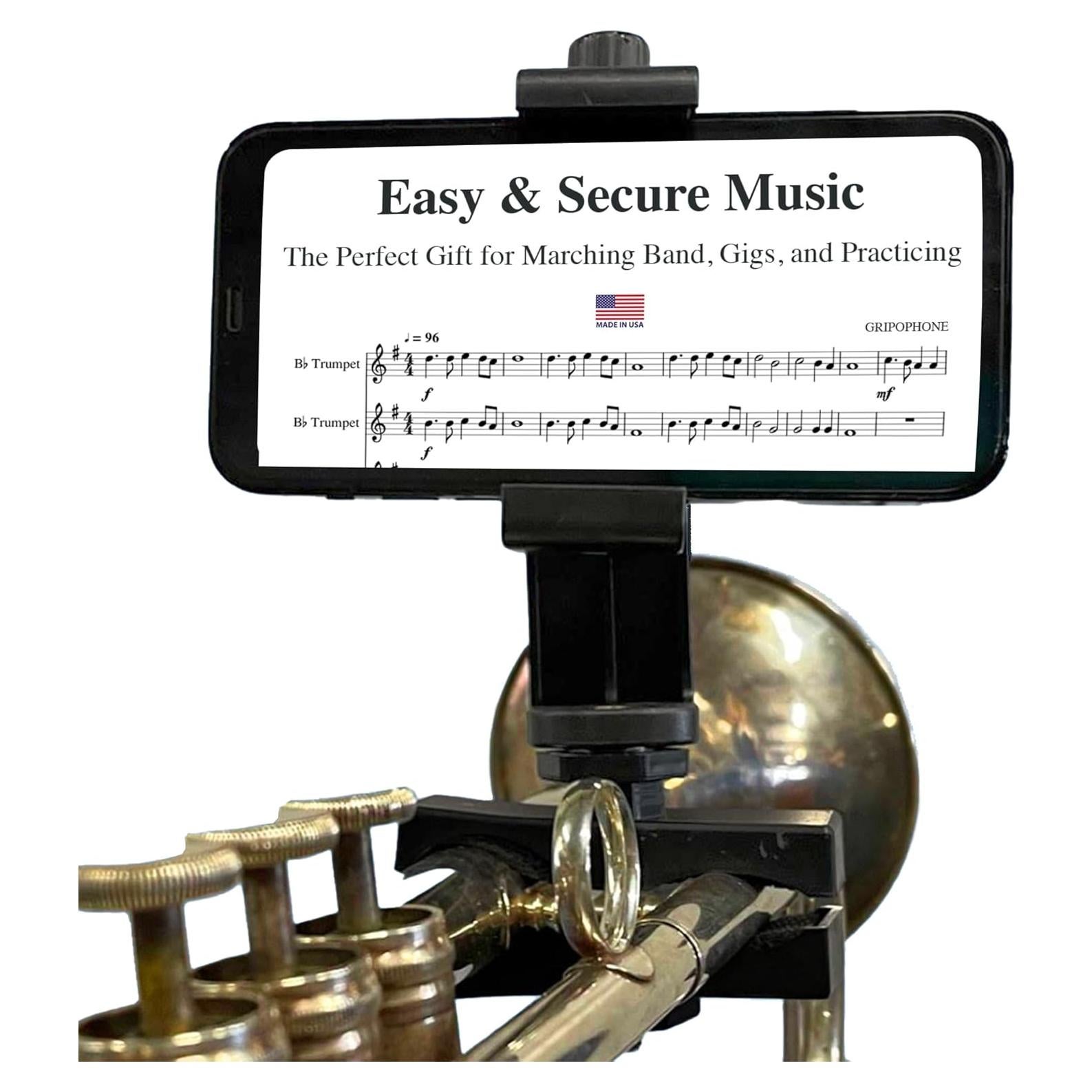 Gripophone Lyre para Trompeta - Soporte para Smartphone