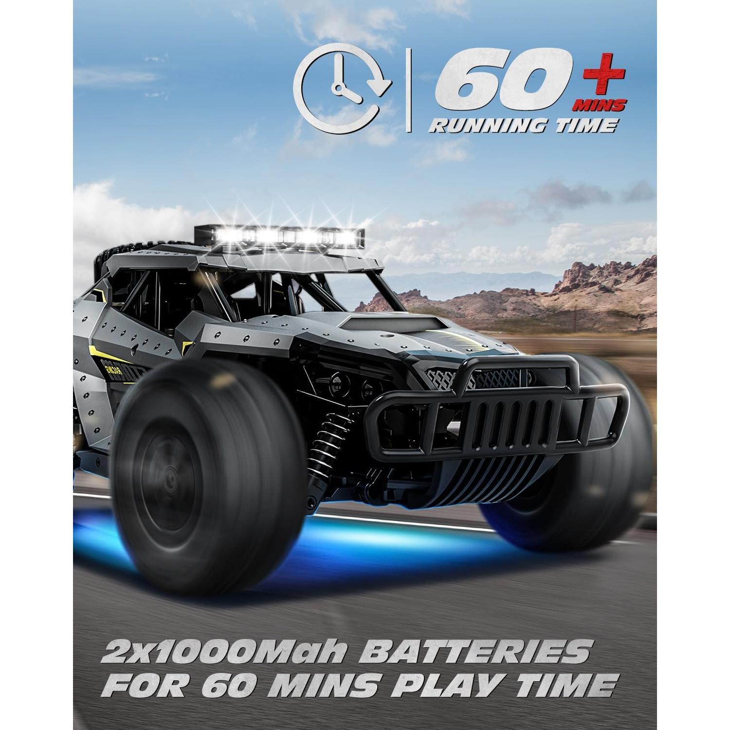 Coche RC Tecnock 4WD 20 KM/H con LED y 2 Baterías 1000mAh