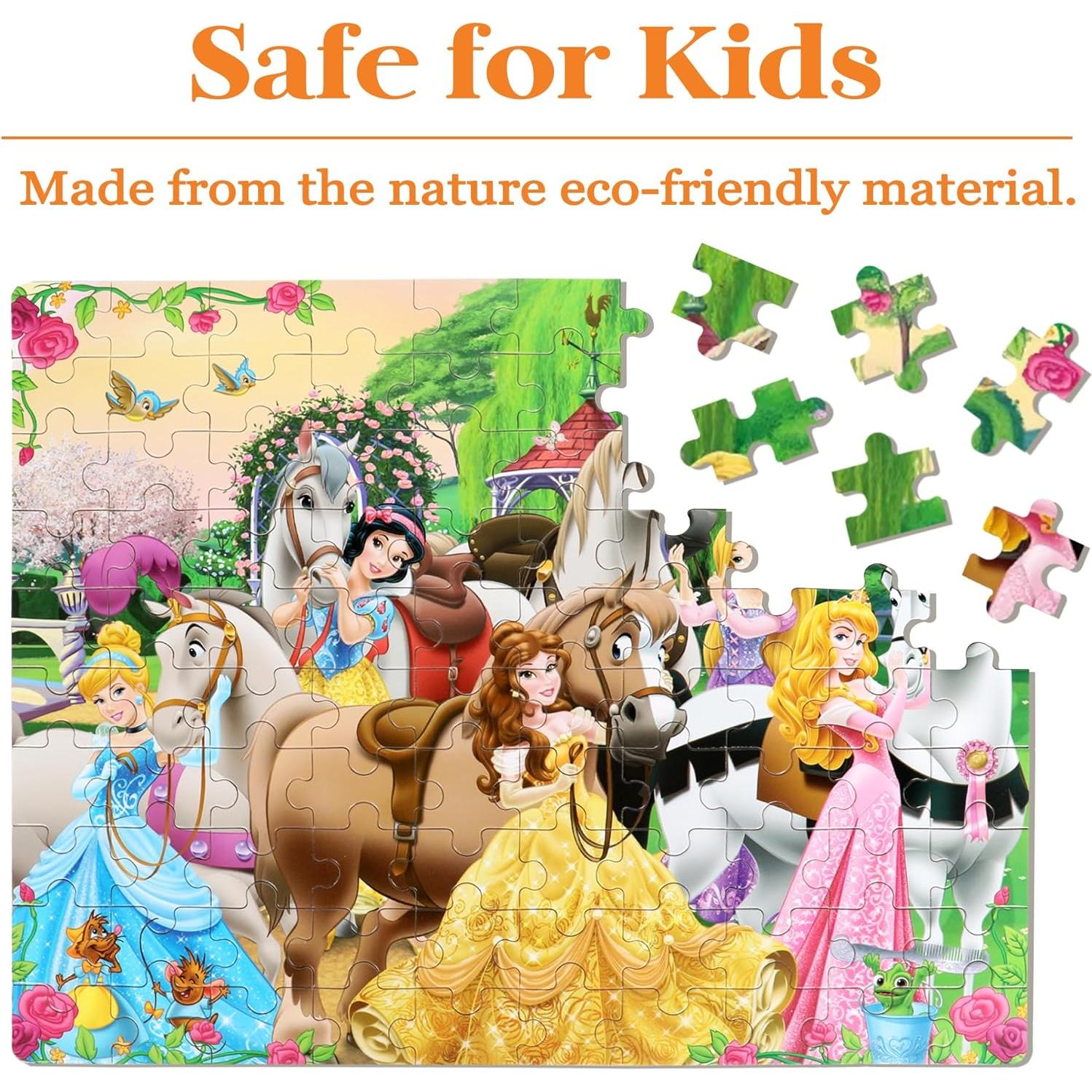 Puzzles for Kids Ages 4-8 100 Pieces Jigsaw Puzzles for Boys and Girls Educational Learning Puzzles in Metal Box
