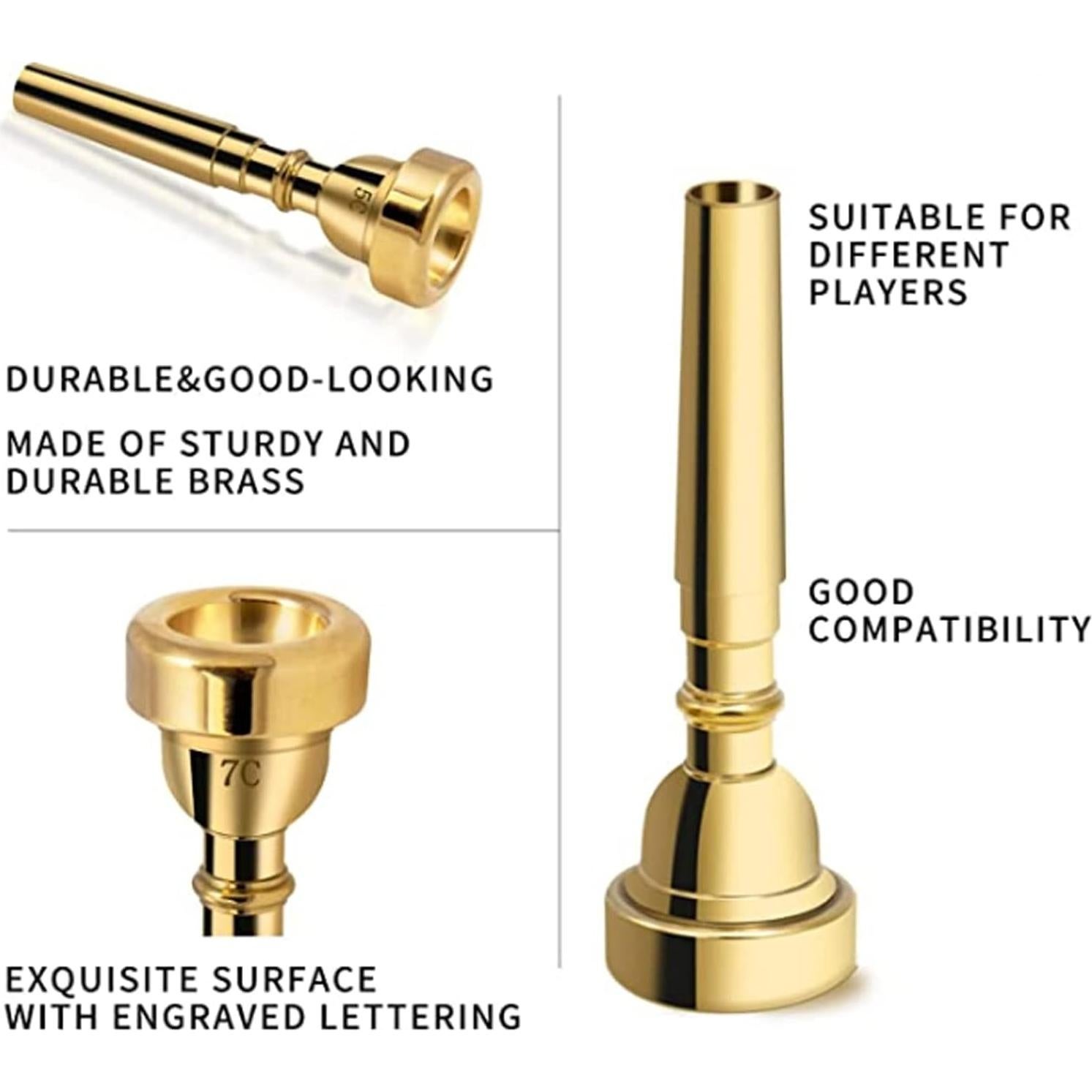 Boquilla de Trompeta 7C - Latón Baño Oro - Accesorios