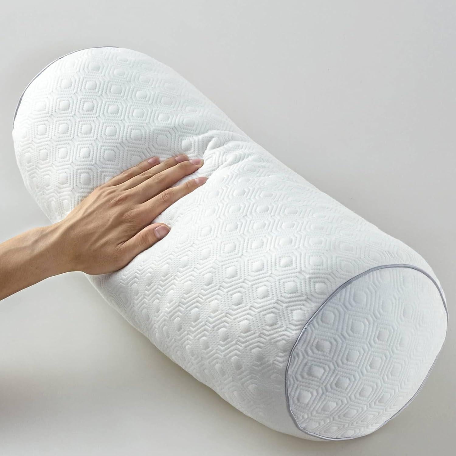 Almohada Rodante Ajustable Kingnex Espuma de Memoria 45x15cm