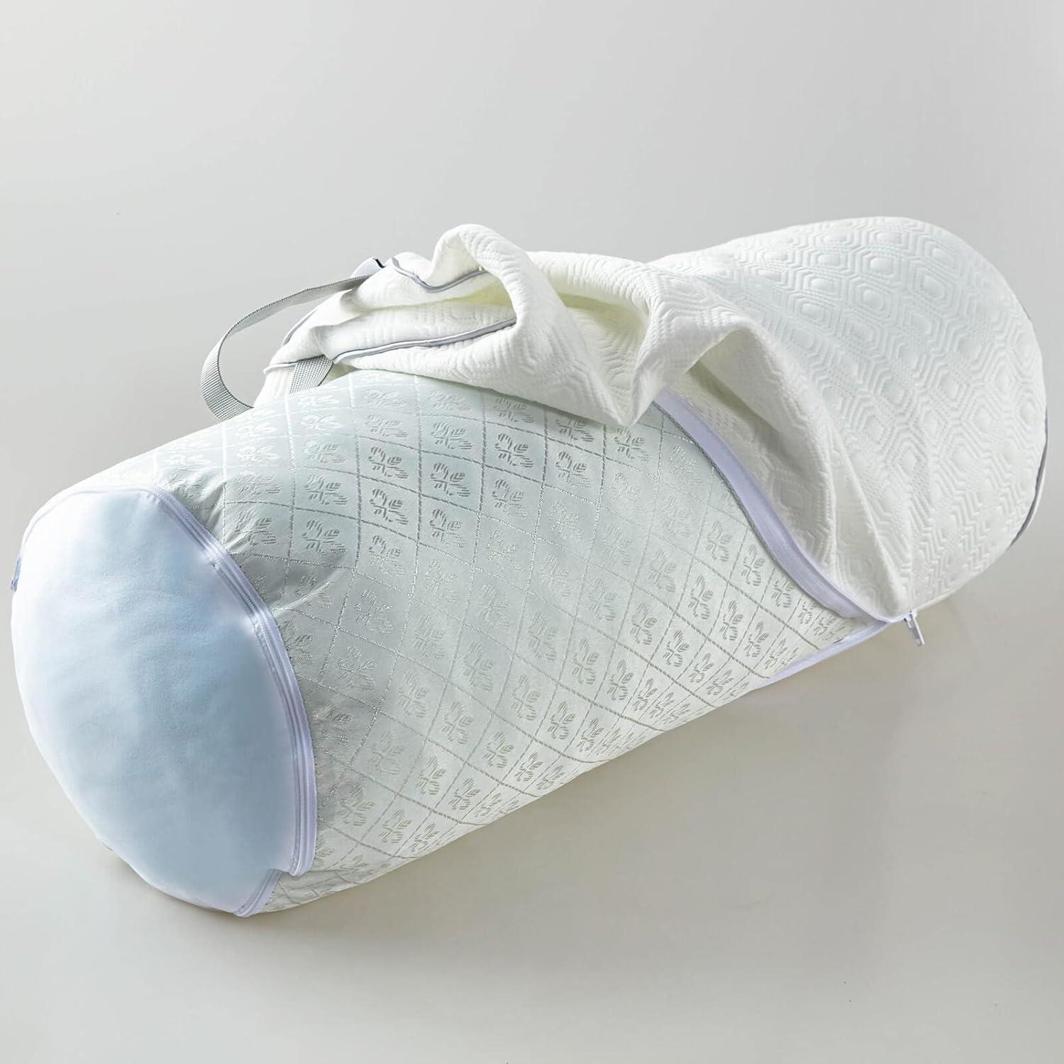 Almohada Rodante Ajustable Kingnex Espuma de Memoria 45x15cm