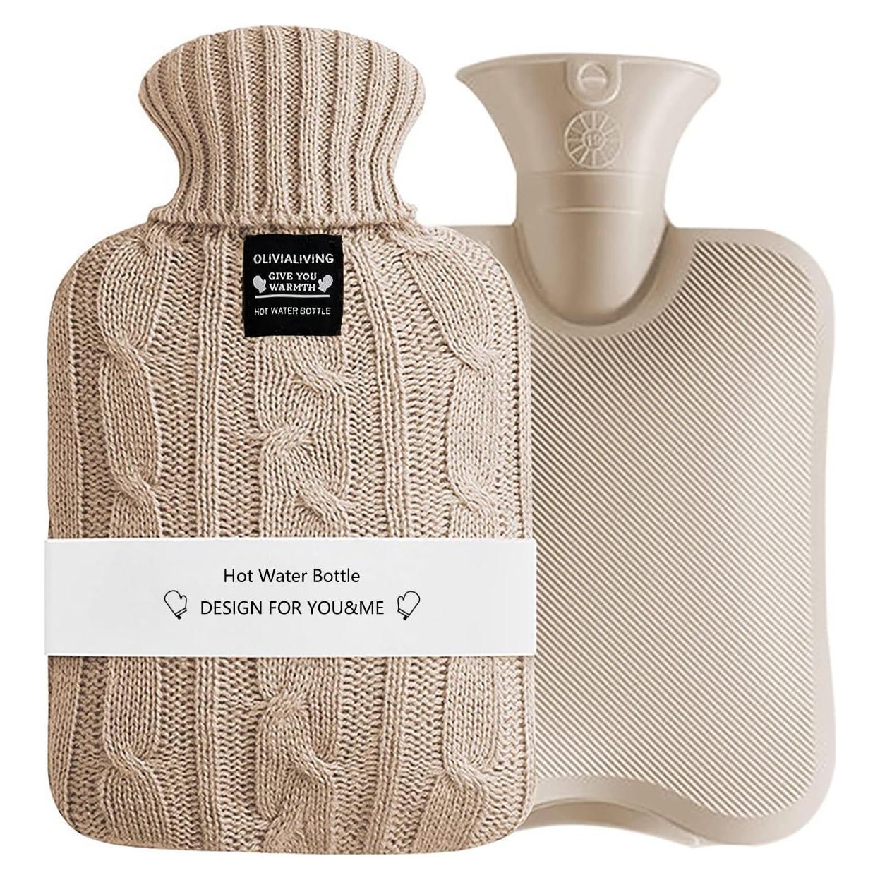 Bolsa de Agua Caliente OliviaLiving 2L Caqui Reutilizable