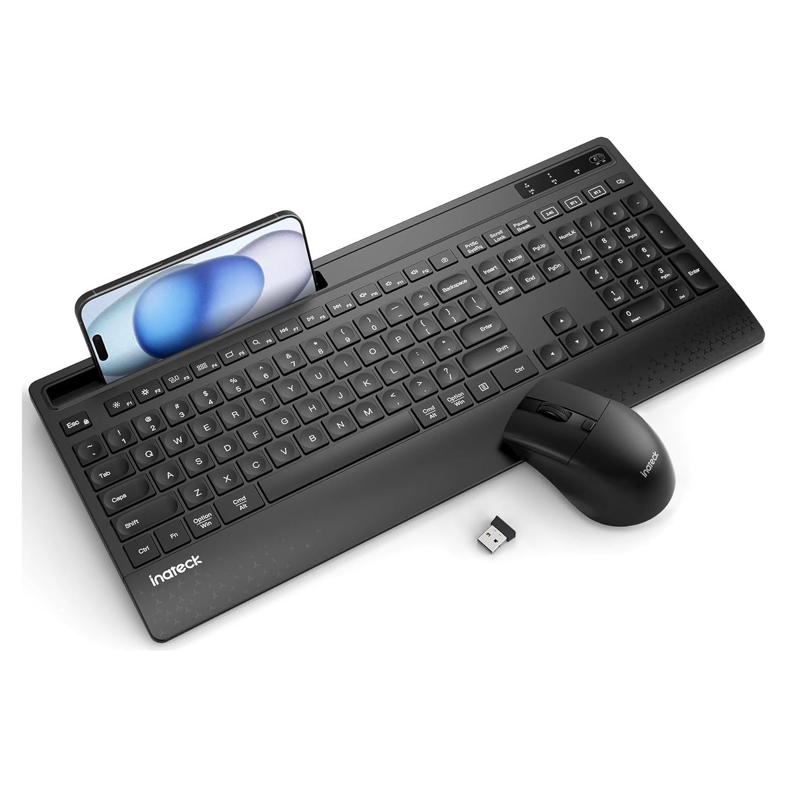 Combo Teclado y Ratón Inateck Inalámbrico con Soporte