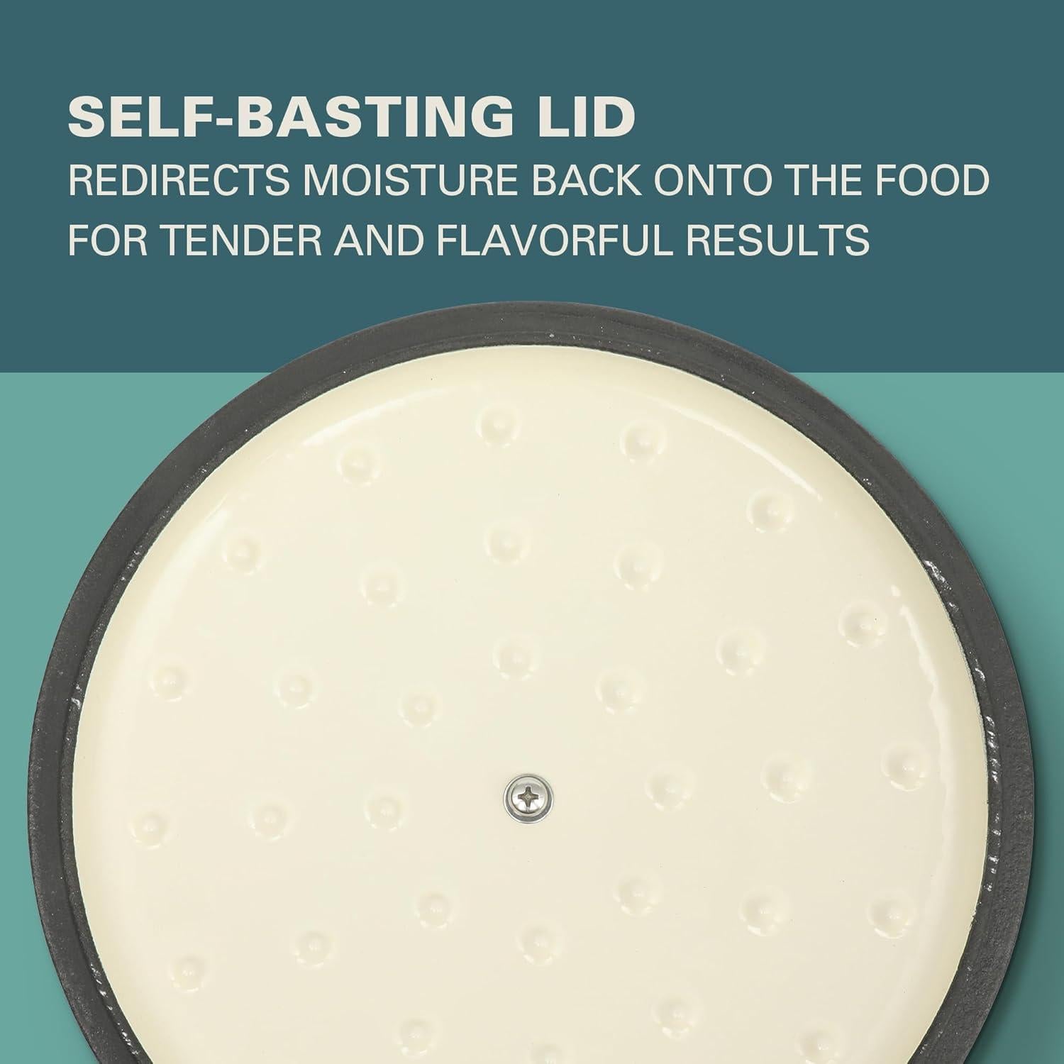 Olla Holandesa Gibson Home 5 Litros Hierro Fundido Rojo