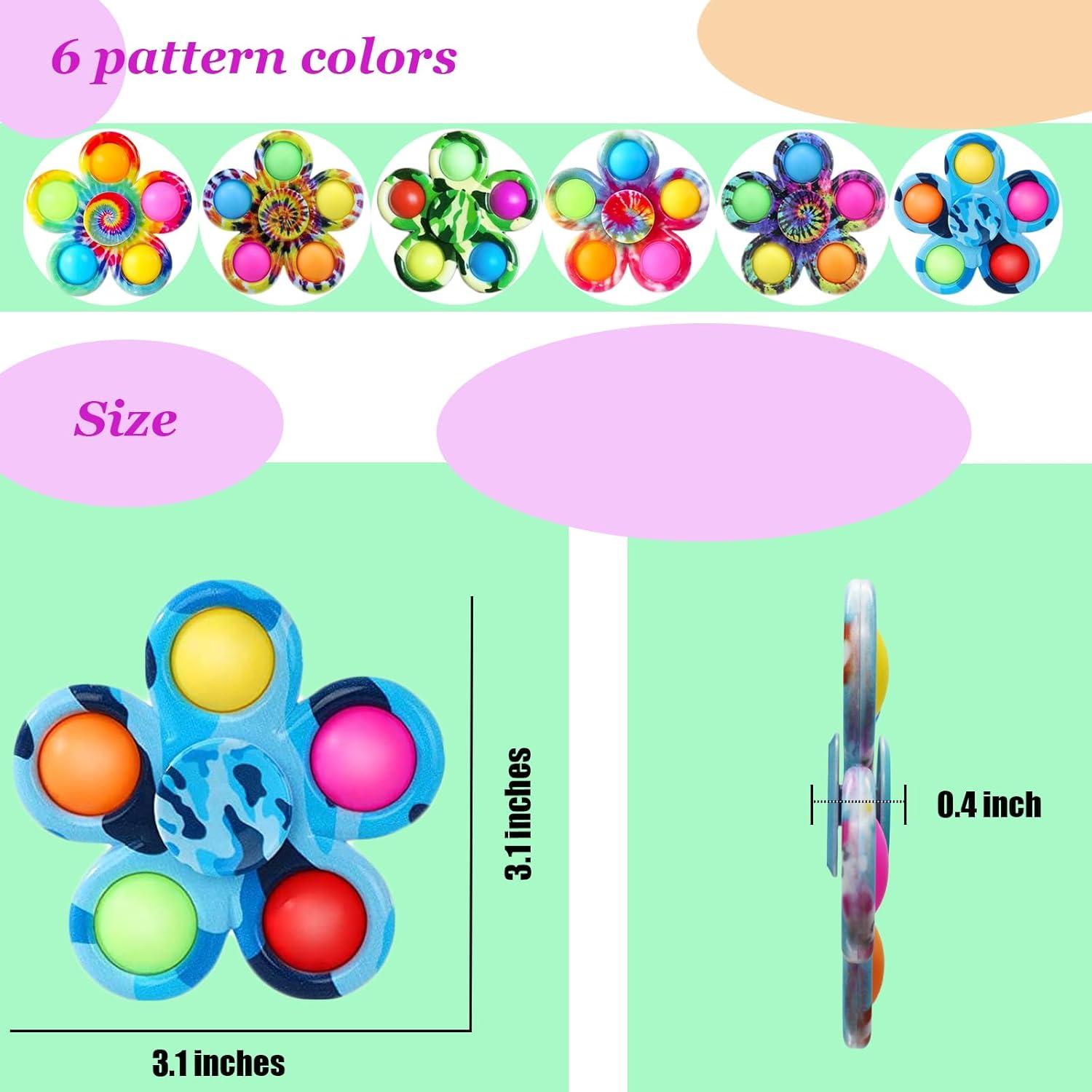 Paquete de 6 Spinners Antiestrés Multicolor para Niños