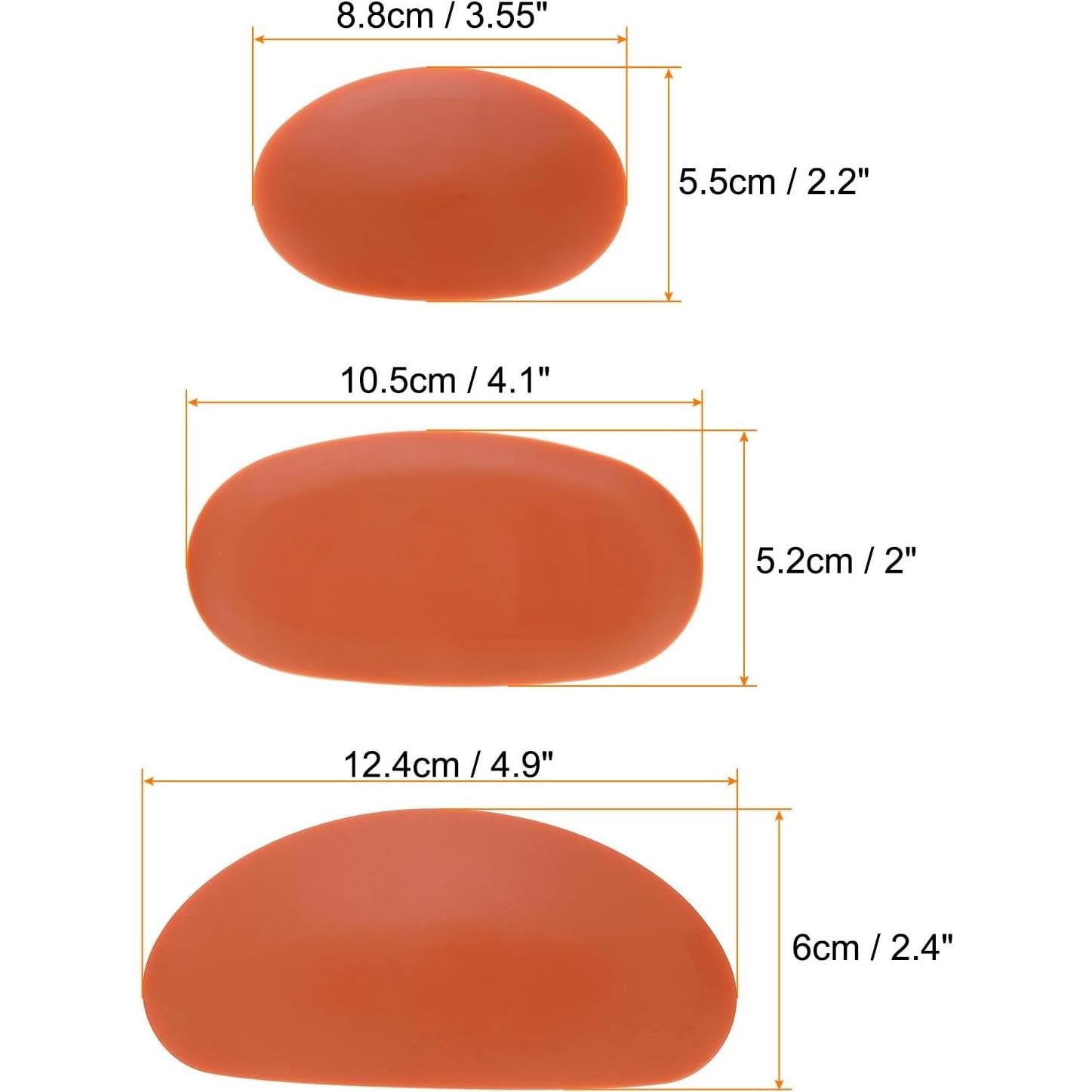 Juego de 3 Ribs de Cerámica HARFINGTON - Herramientas de Silicona