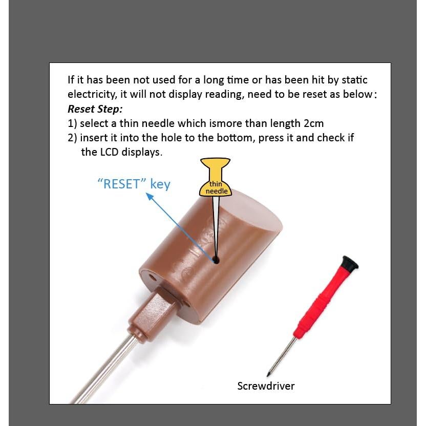 Espátula Digital Efeng con Termómetro y Clip para Olla 30.48 cm