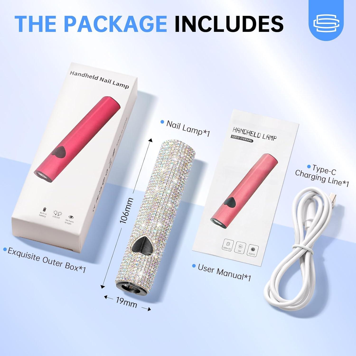 Lámpara UV para Uñas de Gel CHRISTINE SHELLY Portátil 300mAh