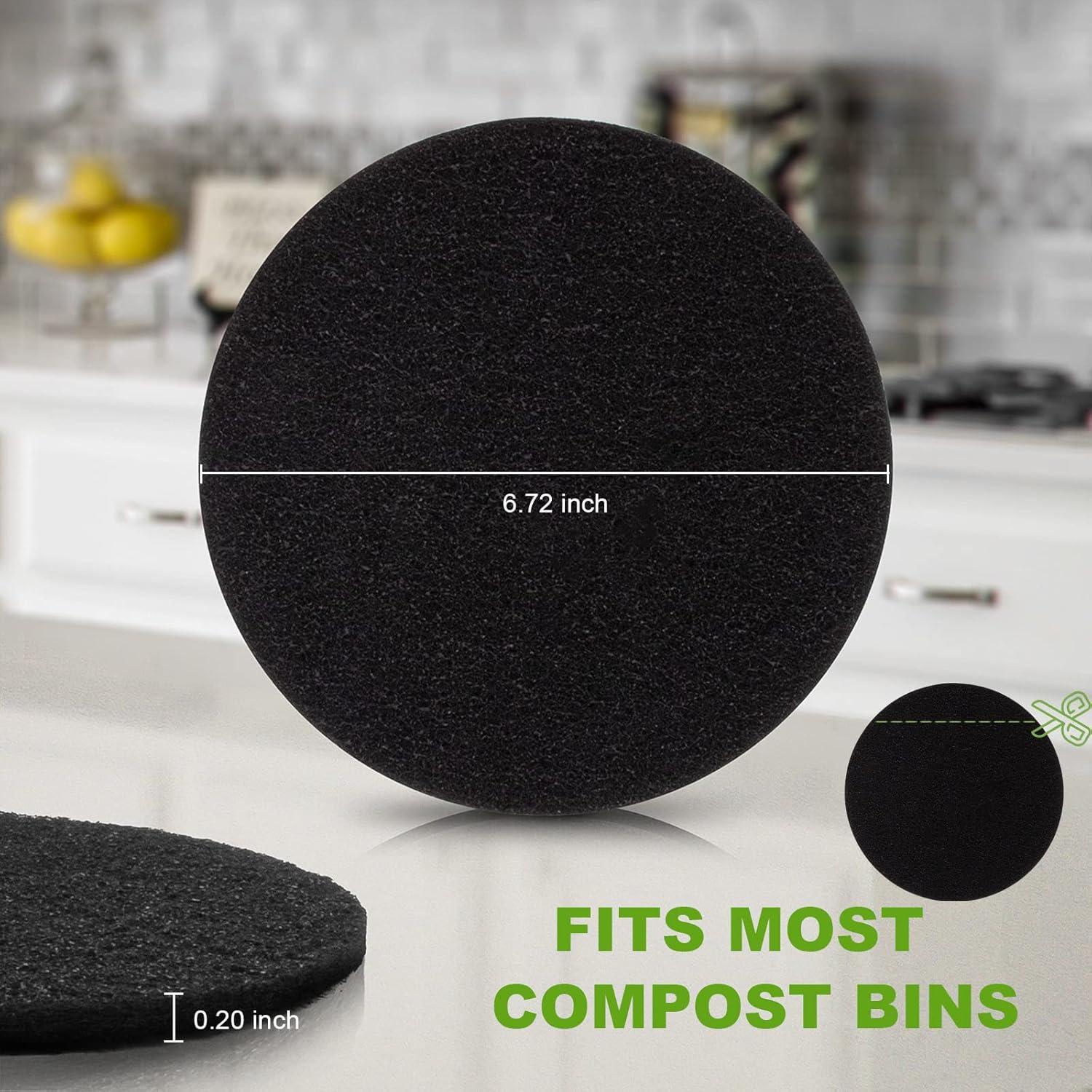 Paquete de 10 Filtros de Carbón Activado Pocurhi 17 cm