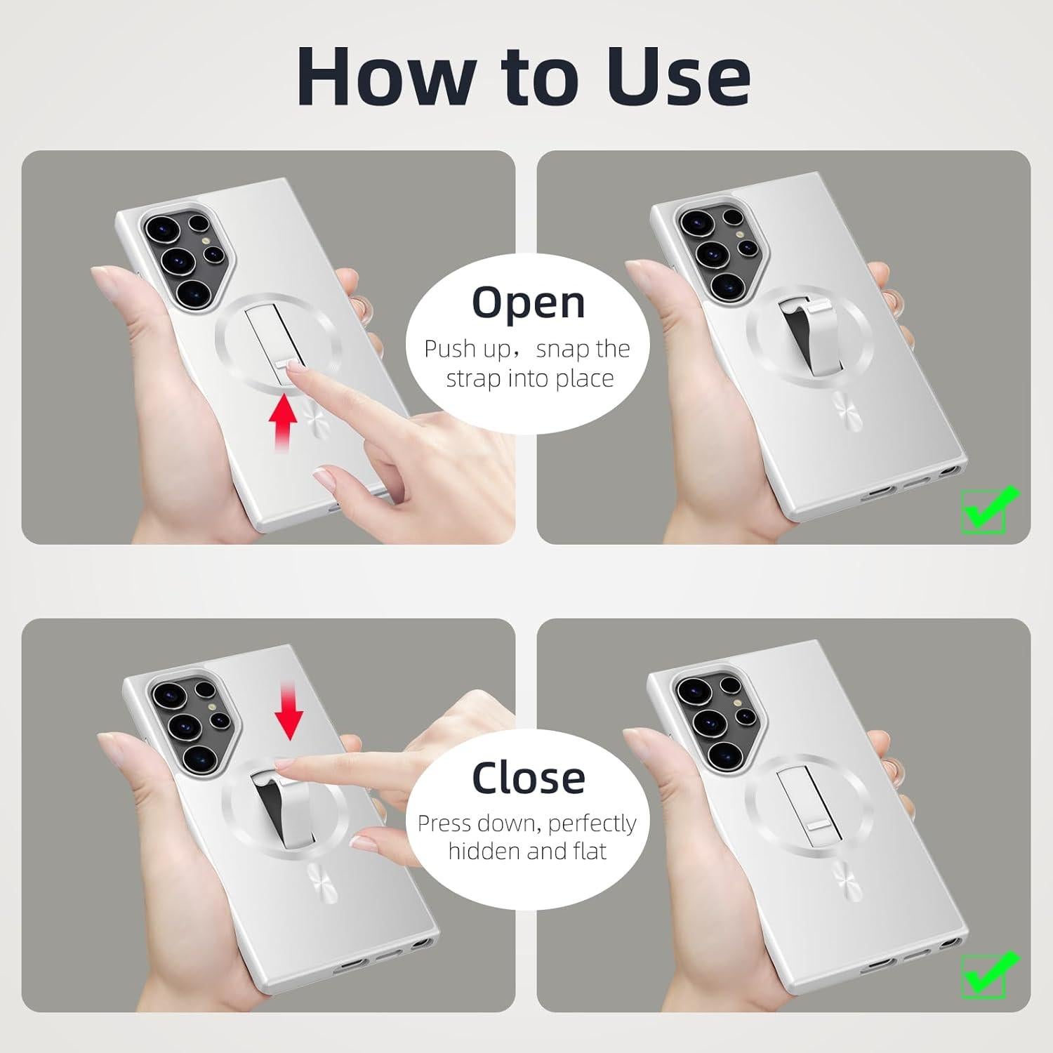 Funda Magnética AUROX para Samsung Galaxy S24 con Soporte Invisible