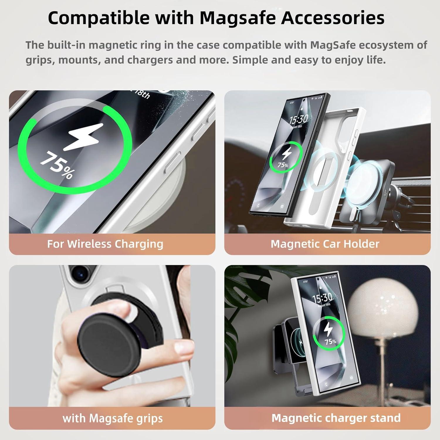 Funda Magnética AUROX para Samsung Galaxy S24 con Soporte Invisible