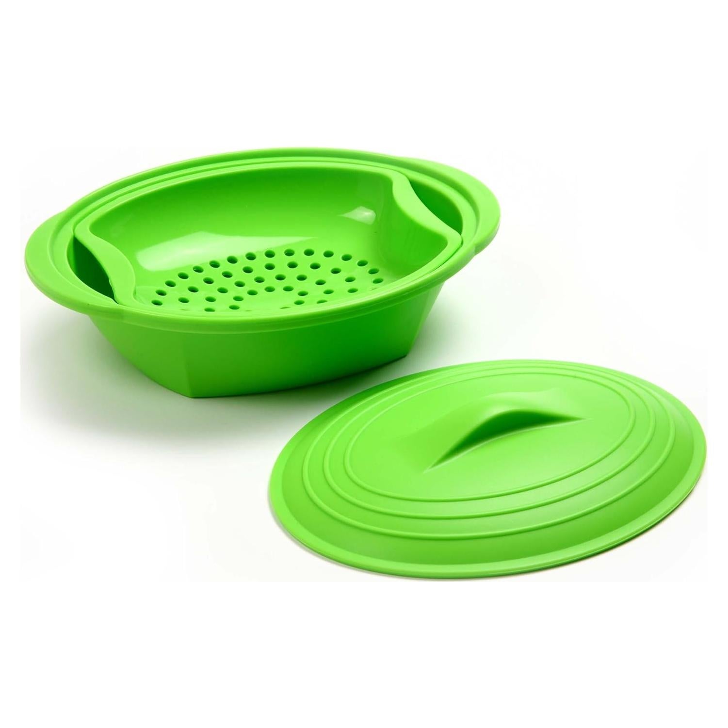 Vaporera de Silicona Norpro 180 Verde 22.9x16.5 cm