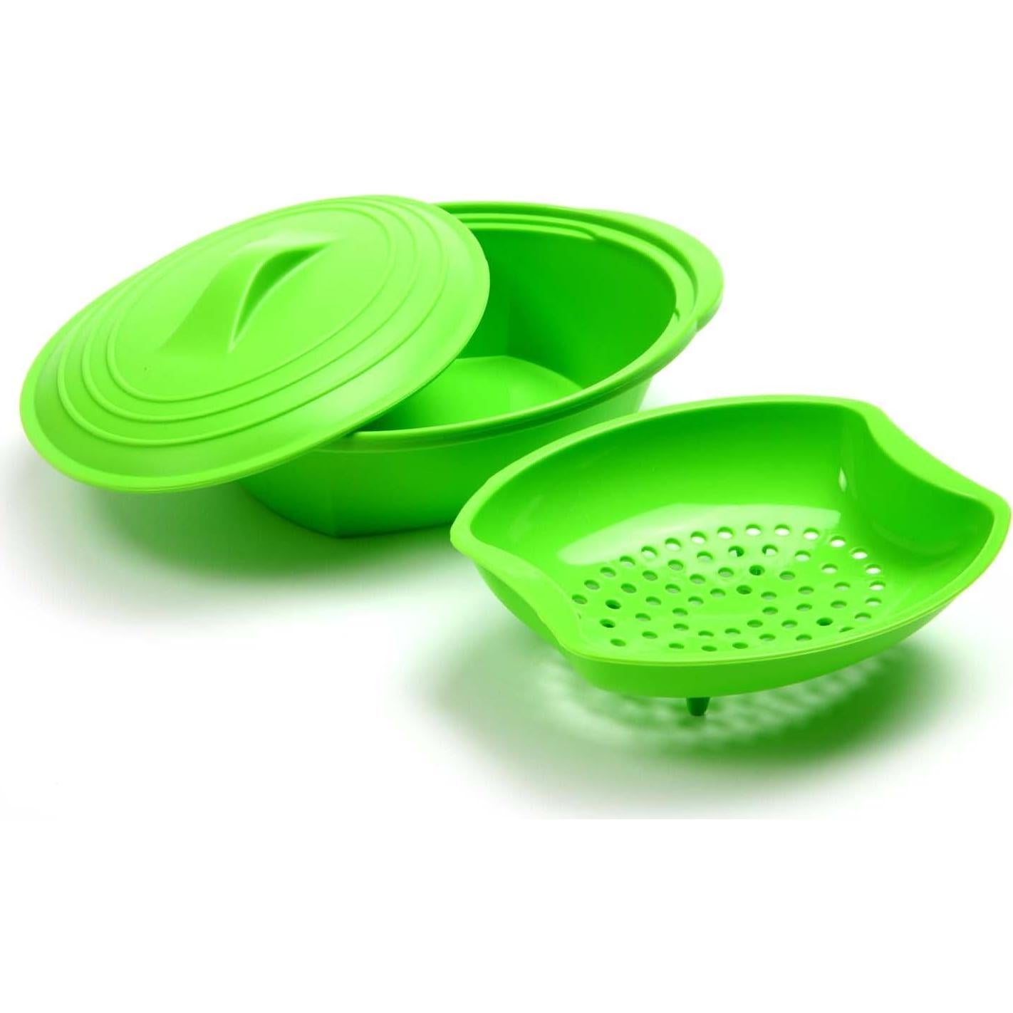 Vaporera de Silicona Norpro 180 Verde 22.9x16.5 cm