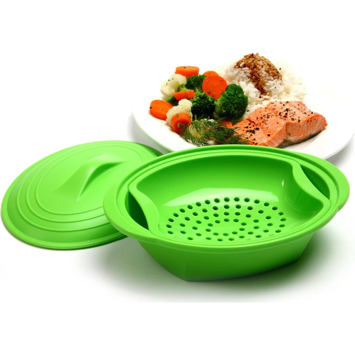 Vaporera de Silicona Norpro 180 Verde 22.9x16.5 cm