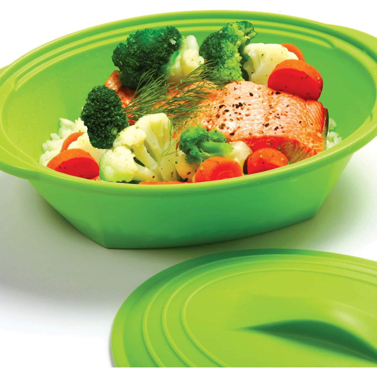 Vaporera de Silicona Norpro 180 Verde 22.9x16.5 cm