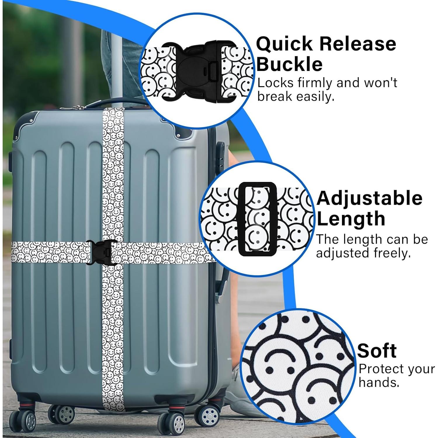 Correas de Equipaje Leehoom 2 Paquetes 5cm x 198cm Nylon