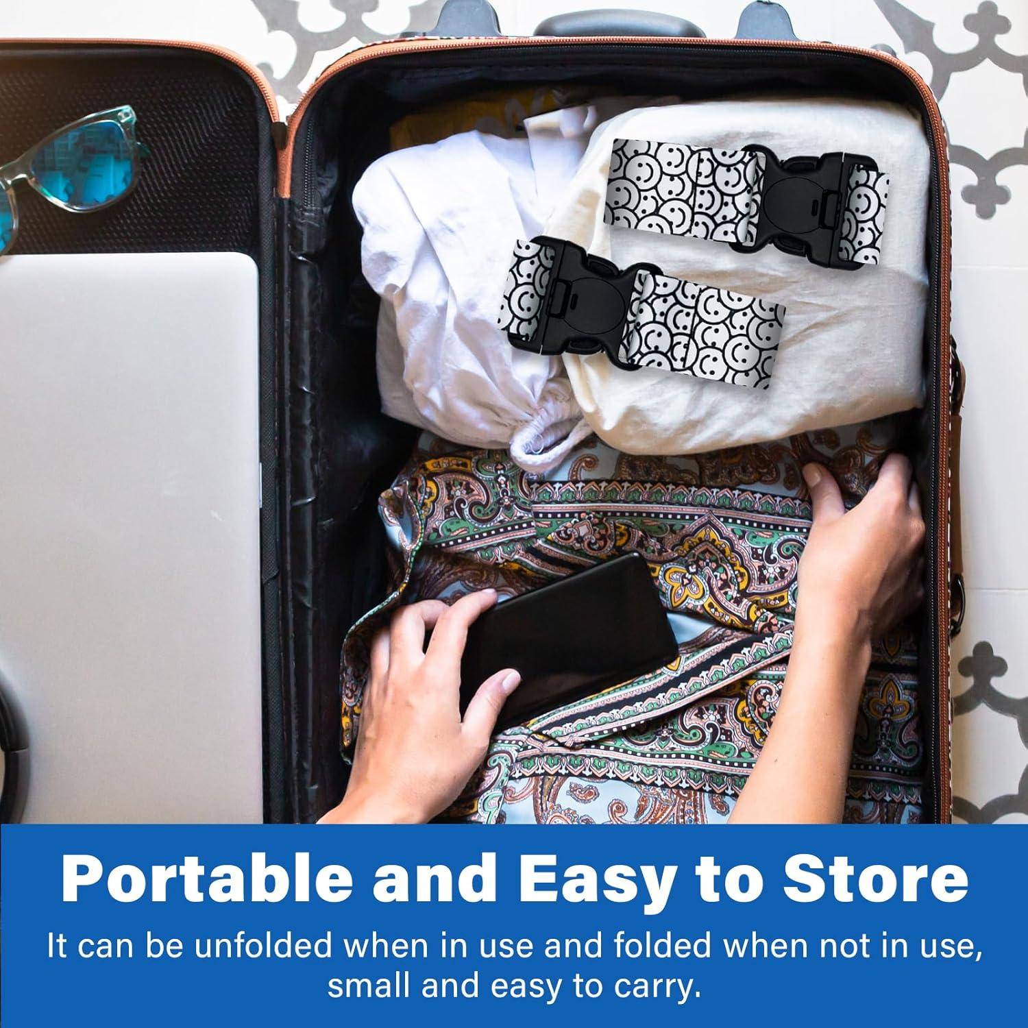 Correas de Equipaje Leehoom 2 Paquetes 5cm x 198cm Nylon