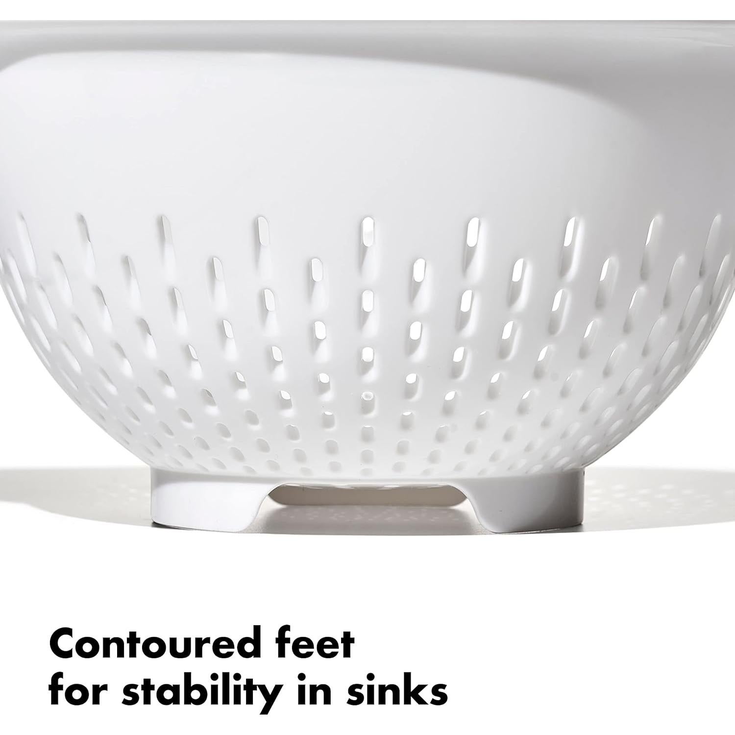 Colador de Plástico OXO Good Grips 2.8 L Blanco Antideslizante