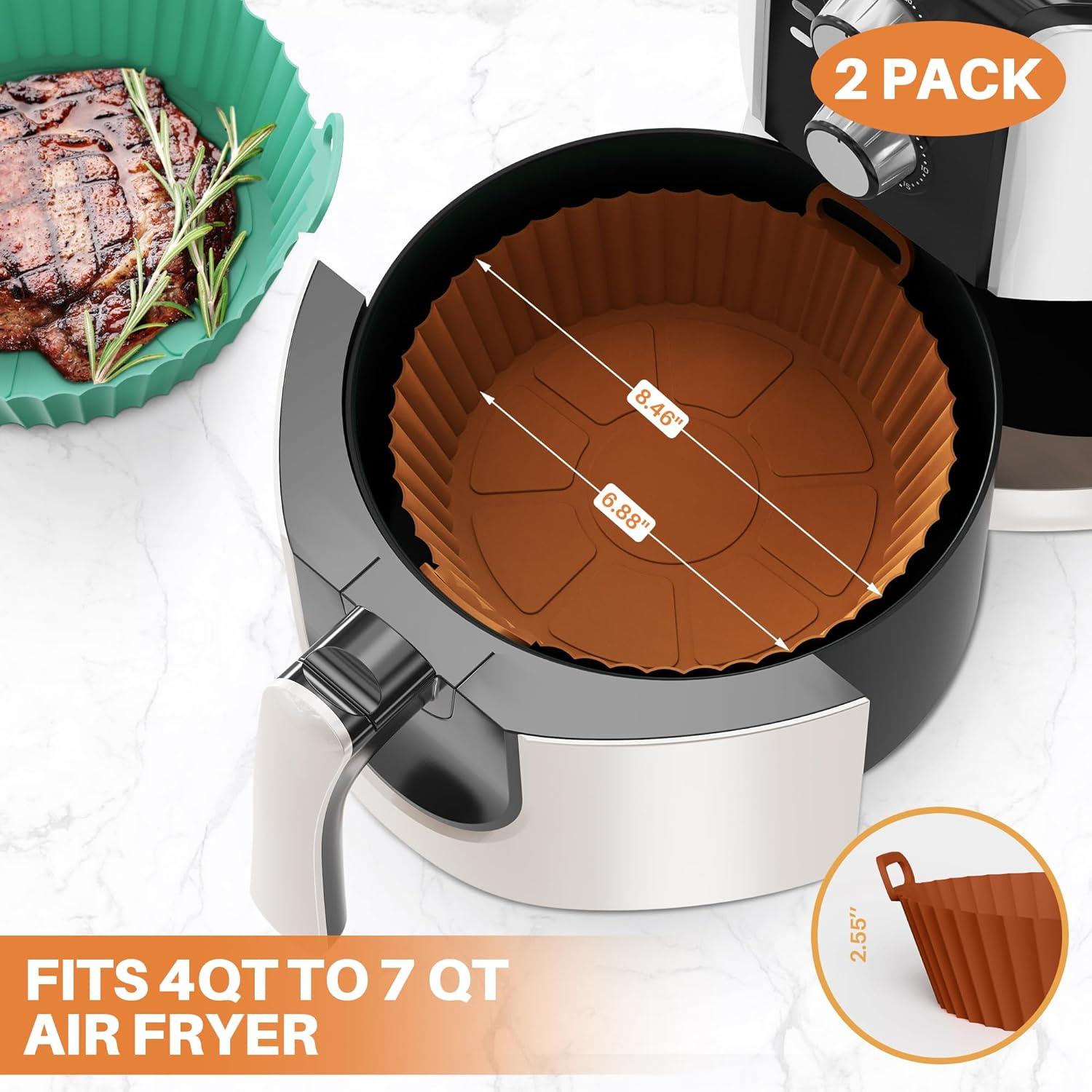 Rejillas de Silicona ME.FAN para Freidora de Aire 21.5 cm - 2 Piezas