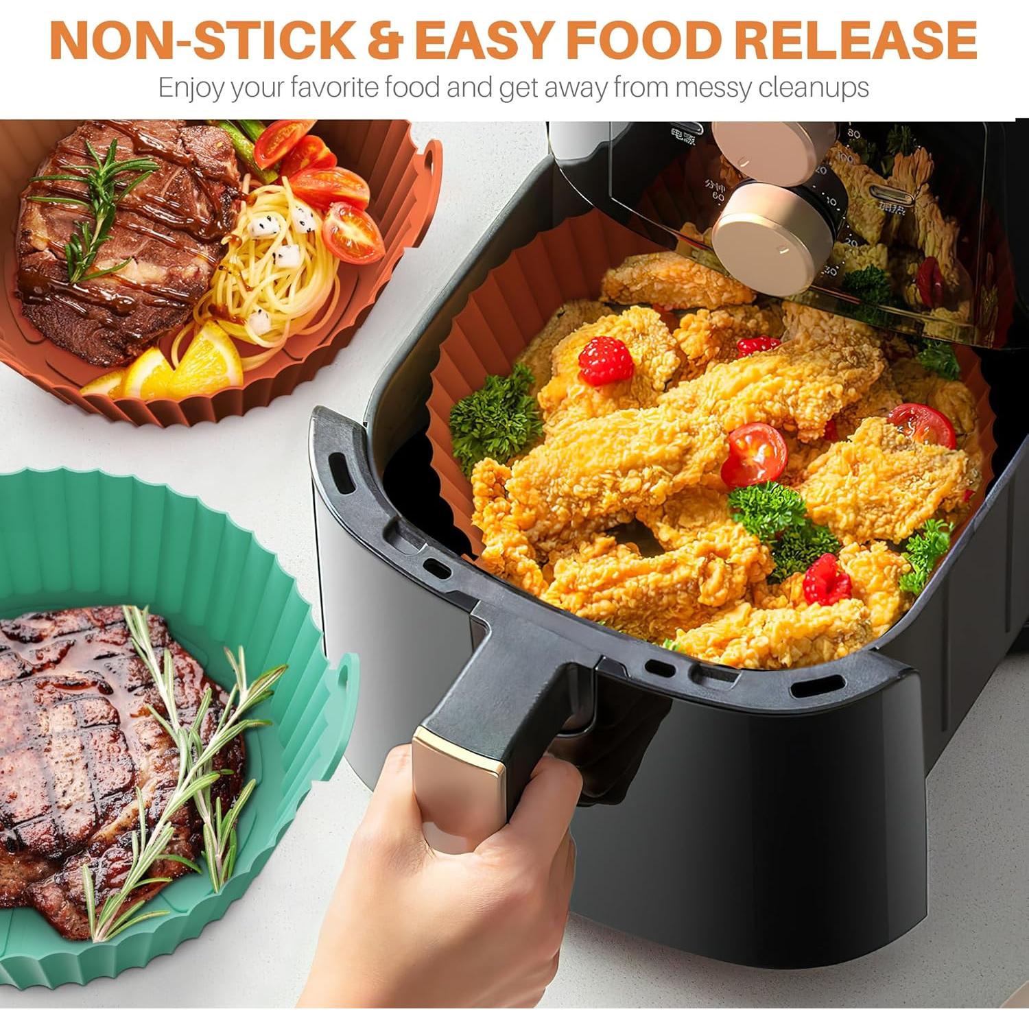 Rejillas de Silicona ME.FAN para Freidora de Aire 21.5 cm - 2 Piezas