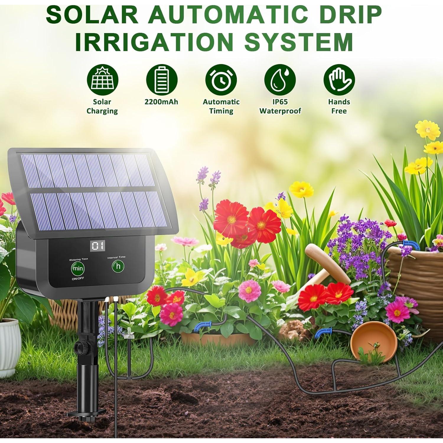 Sistema de Riego por Goteo Solar Srygery BSV-IC015 15 Plantas