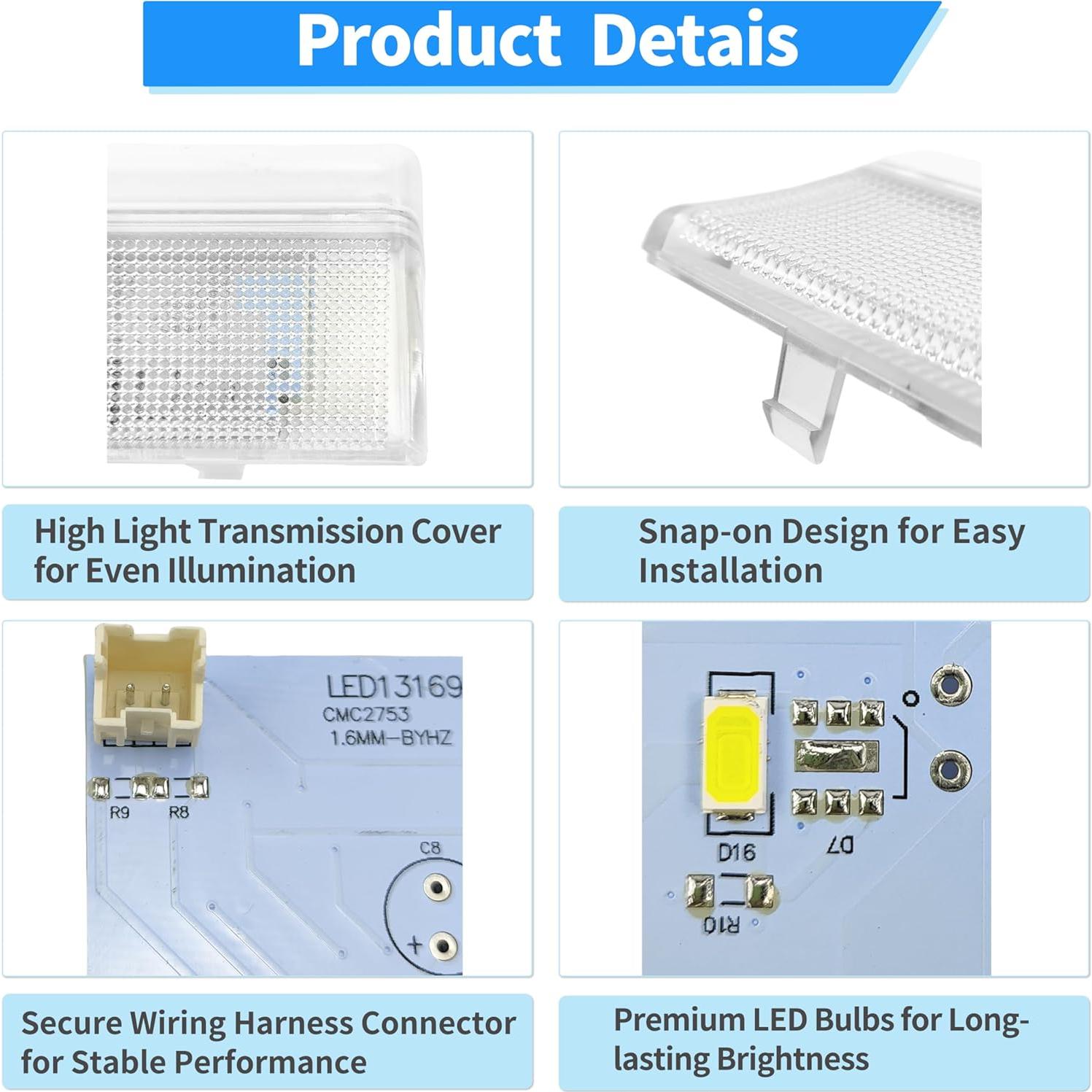 Luz LED de Refrigerador Hidtaw W10515057 con Cubierta