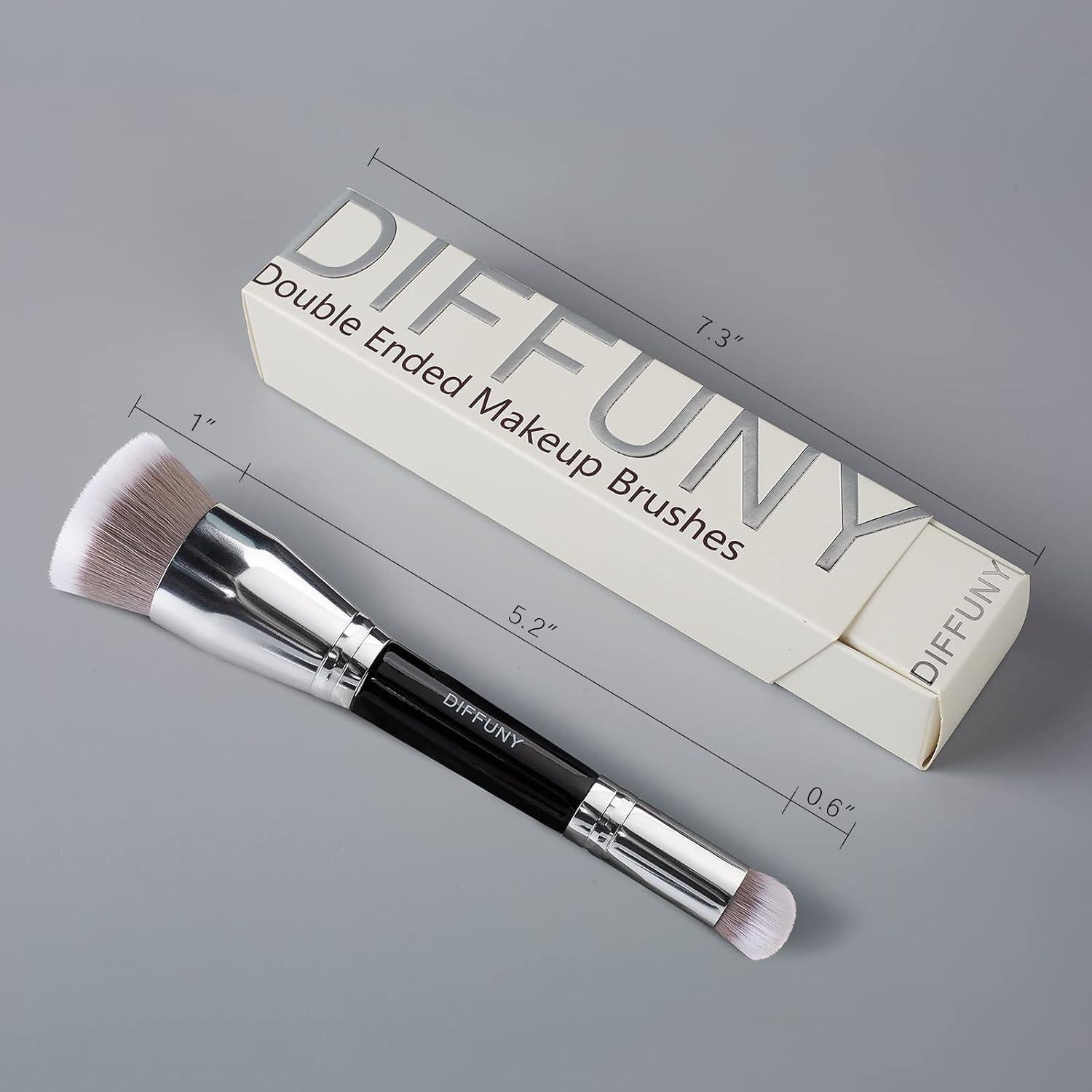 Brocha de Maquillaje Doble Cara DIFFUNY Kabuki 17.78cm