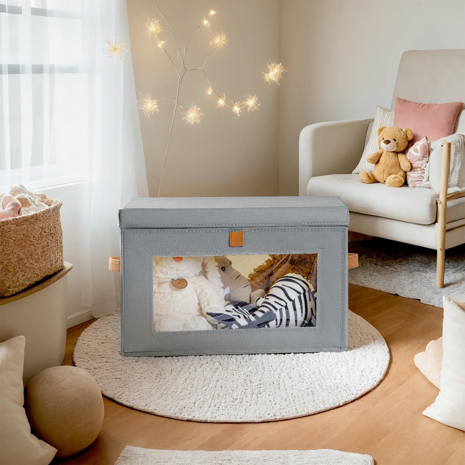 Cajas de Almacenamiento Plegables Homsorout 4 Unidades Gris