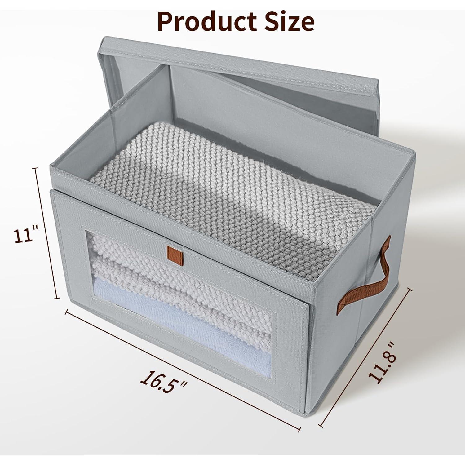 Cajas de Almacenamiento Plegables Homsorout 4 Unidades Gris