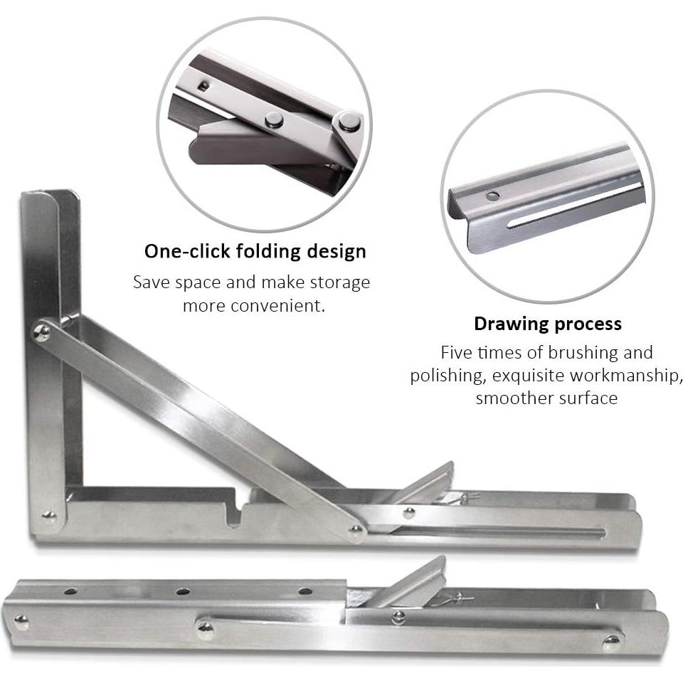 Soporte Plegable Storystore de Acero Inoxidable 20 cm - Carga 250 kg