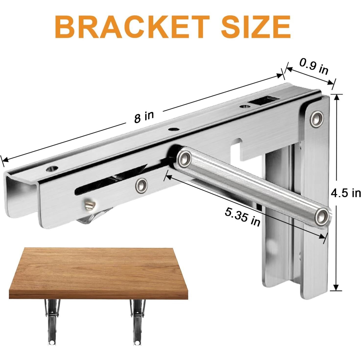 Soporte Plegable Storystore de Acero Inoxidable 20 cm - Carga 250 kg