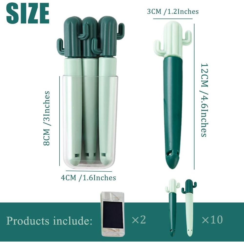 Clip de Sellado Magnético OULIGET en Forma de Cactus - 2 Piezas