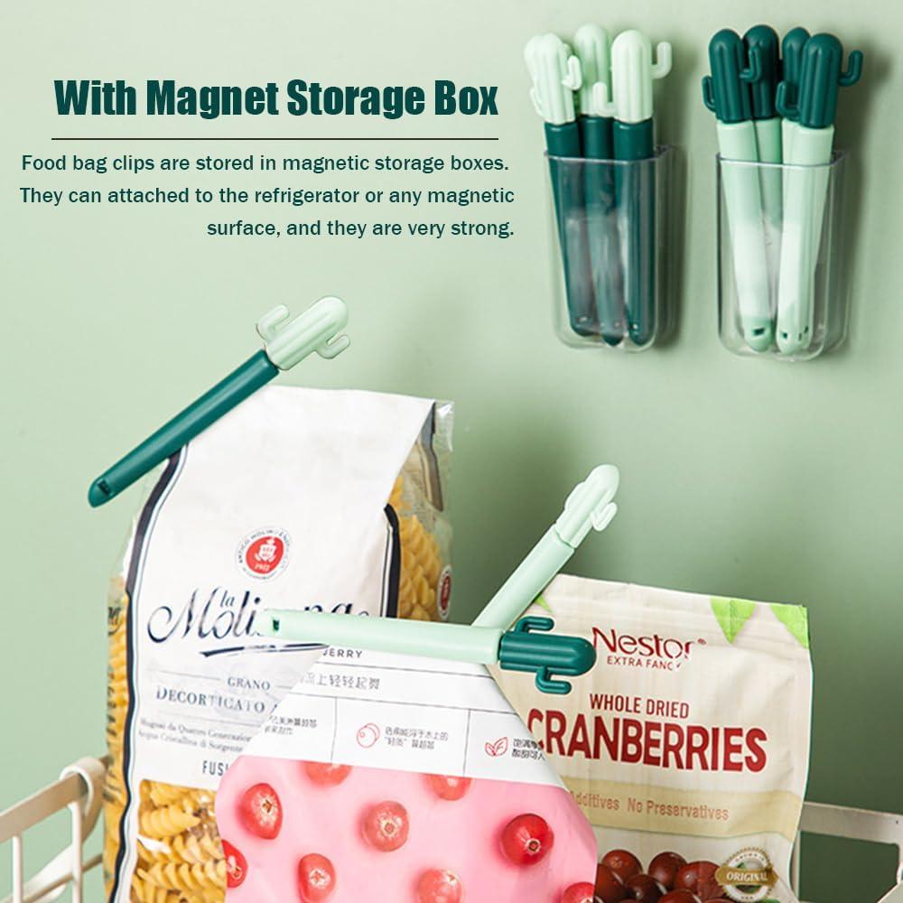 Clip de Sellado Magnético OULIGET en Forma de Cactus - 2 Piezas