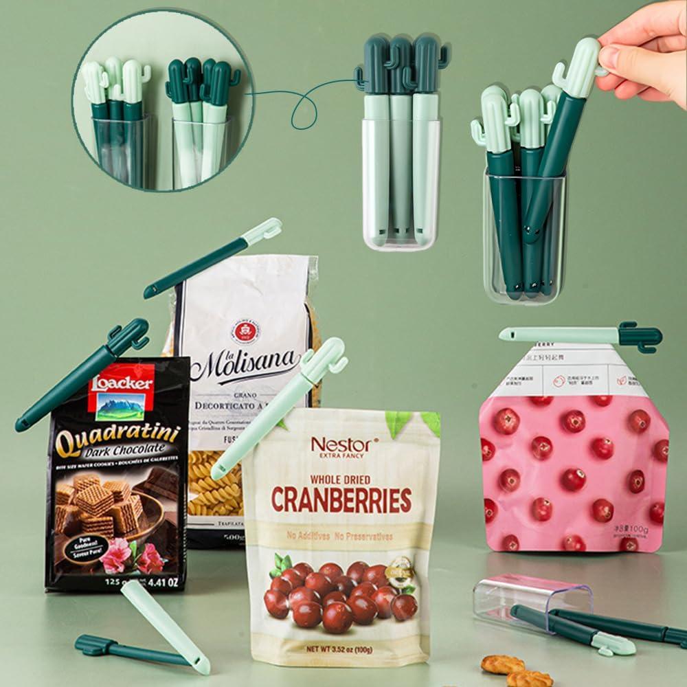 Clip de Sellado Magnético OULIGET en Forma de Cactus - 2 Piezas