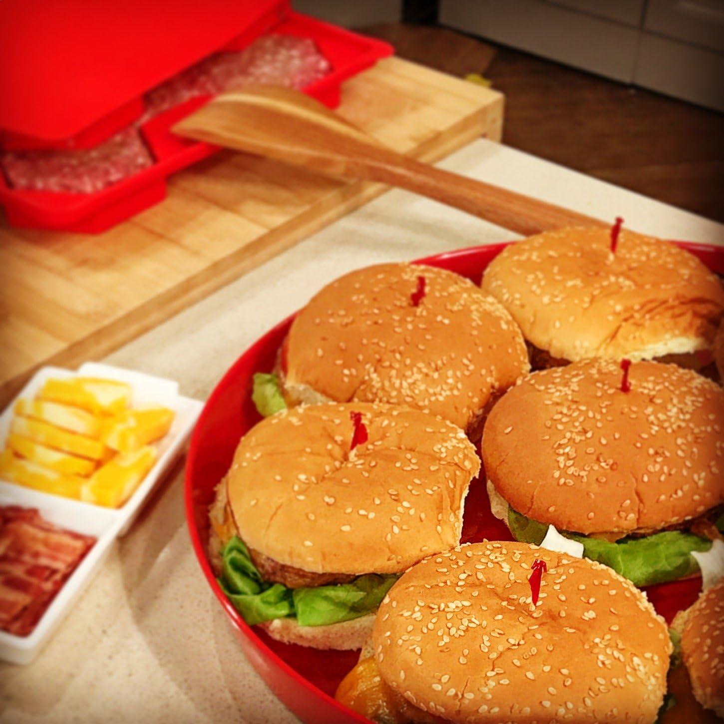 Prensa de Hamburguesas Shape+Store 8-en-1 0.91 kg Rojo