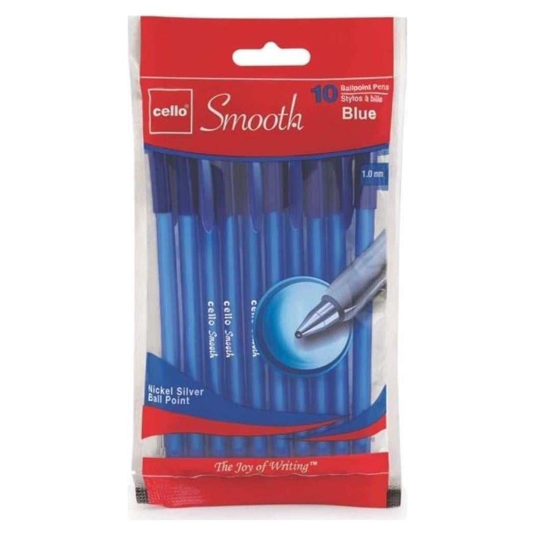 Bolígrafo Cello Smooth Stick Azul 0.5mm Paquete de 1