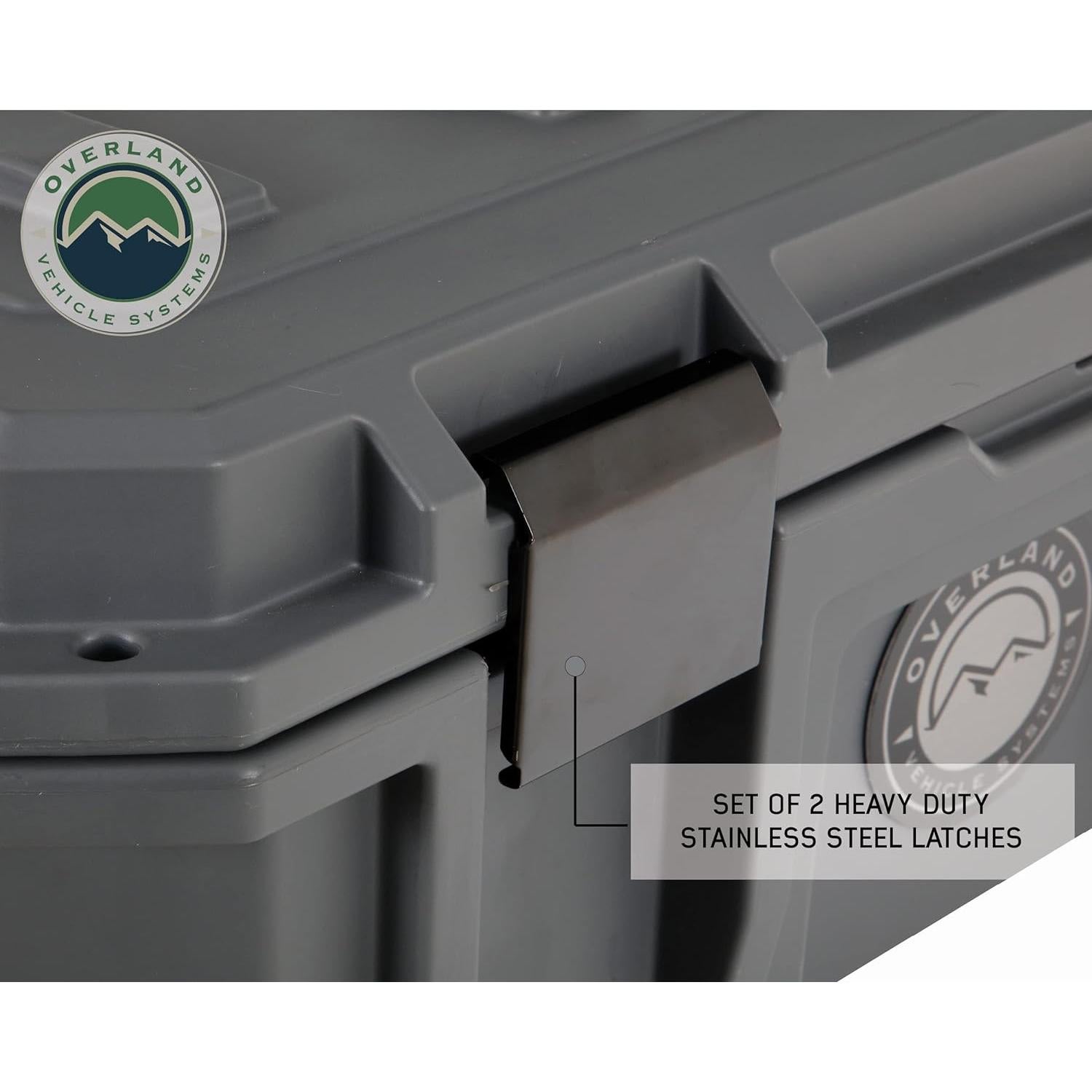 Caja Seco 53 QT Overland Vehicle Systems Gris Impermeable