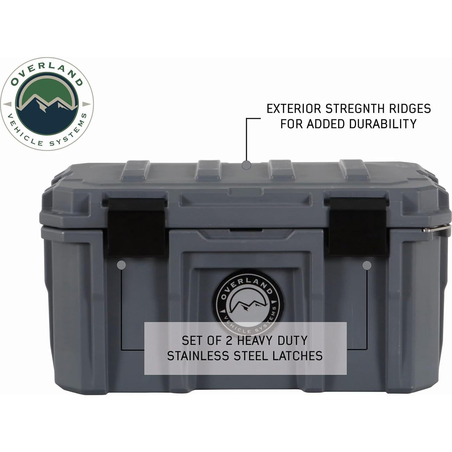 Caja Seco 53 QT Overland Vehicle Systems Gris Impermeable