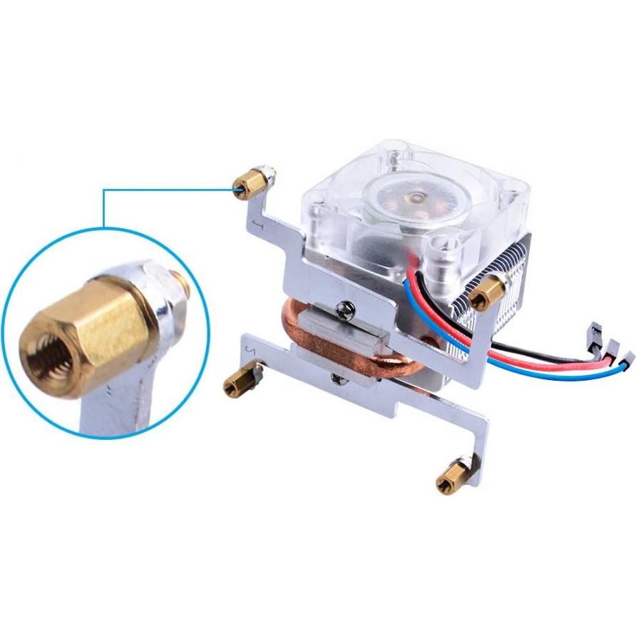 Cooler Torre de Hielo GeeekPi para Raspberry Pi 4B/3B+ - Ventilador RGB