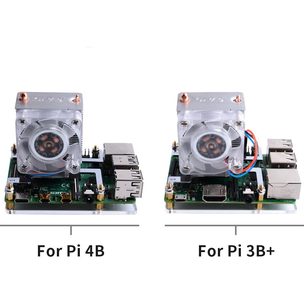 Cooler Torre de Hielo GeeekPi para Raspberry Pi 4B/3B+ - Ventilador RGB