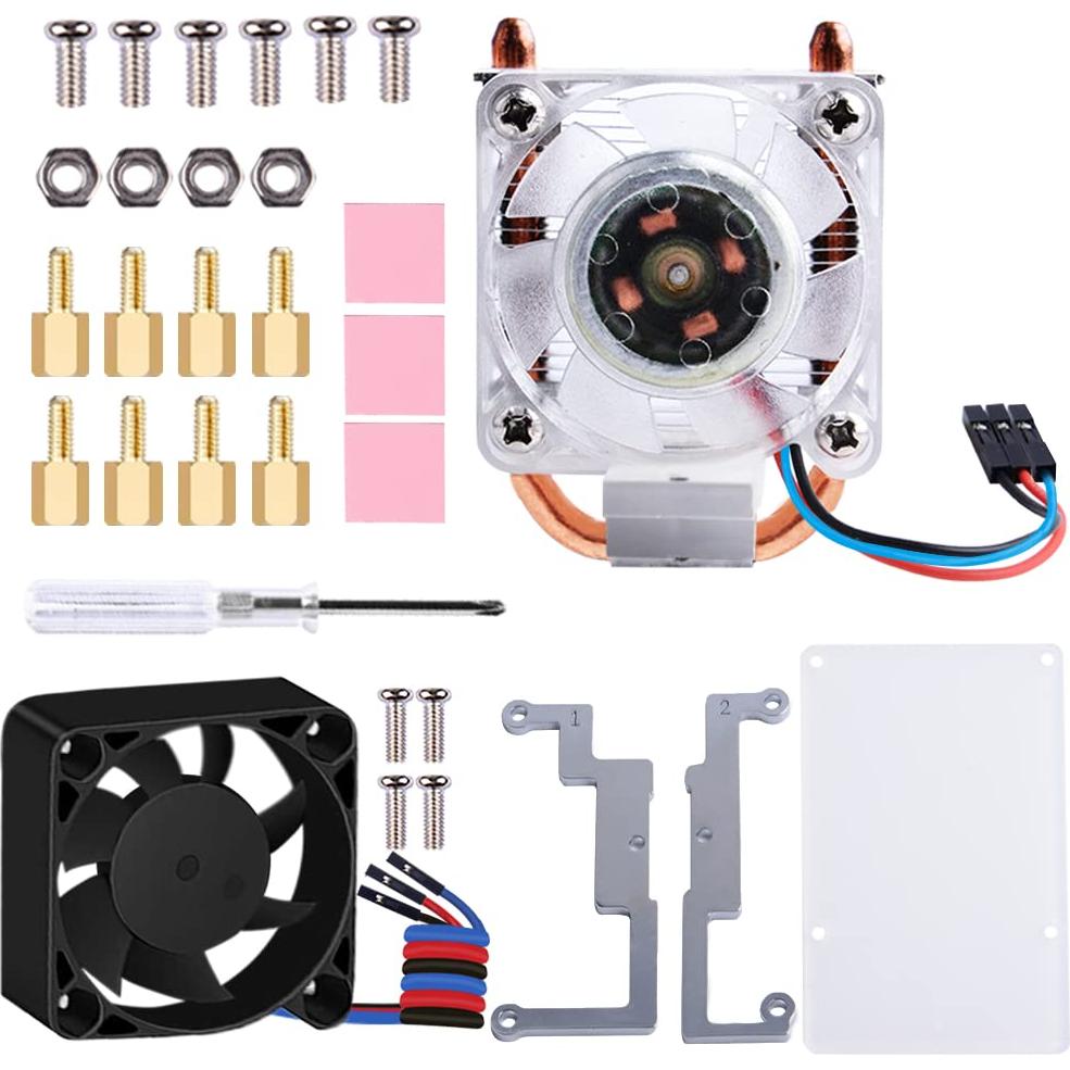 Cooler Torre de Hielo GeeekPi para Raspberry Pi 4B/3B+ - Ventilador RGB