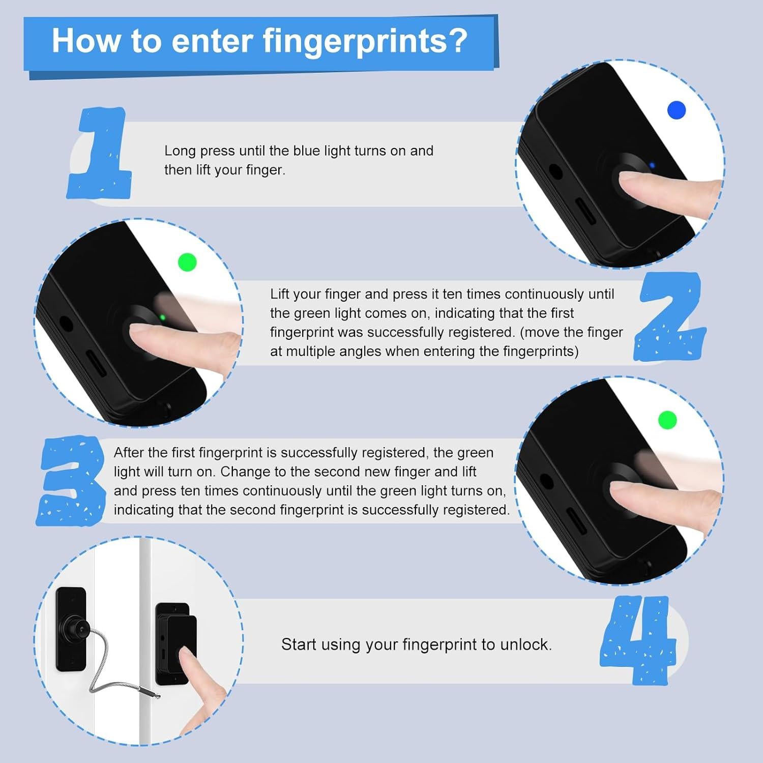 Cerradura Inteligente para Refrigerador Larimuer - Biometría